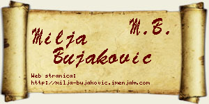 Milja Bujaković vizit kartica